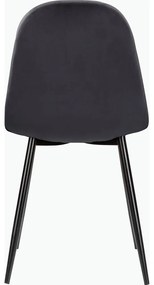 Sötétszürke bársony étkezőszék szett 4 db-os Monza – Støraa