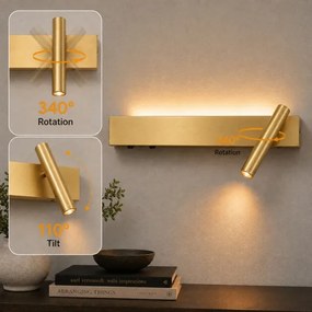 Brilagi - LED fali spotlámpa ARLIX LED/3W/230V + LED/7W arany CRI 90