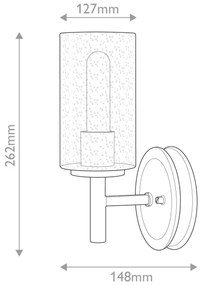 Hinkley HK-COLLIER1-BX - COLLIER fali lámpa 1xE27/60W/230V