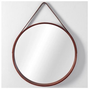 Tutumi Tutumi, kerek tükör 59 cm barna csíkon NBKL-18013, sötétbarna, HOM-09696