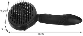 Self-cleaning fur brush