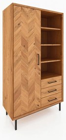 Natúr színű tölgyfa ruhásszekrény 97x176 cm Abies – The Beds