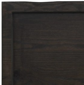 sötétbarna kezelt tömör tölgyfa asztallap 160x60x(2-6) cm