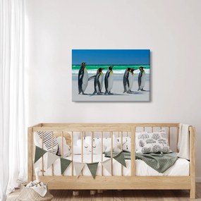 Kép - A Királyi pingvinek csoportja (90x60 cm)