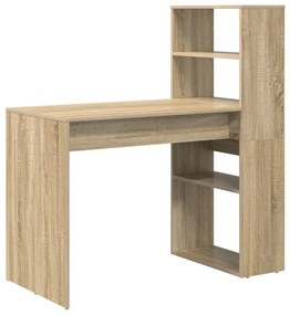 tárolós asztal Sonoma tölgy 113x54x120 cm Műgyanta fa