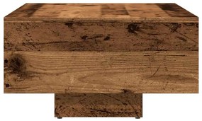 antik fa színű szerelt fa dohányzóasztal 85 x 55 x 31 cm