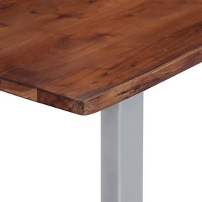 Tömör akácfa dohányzóasztal természetes szélekkel 115x60x40 cm