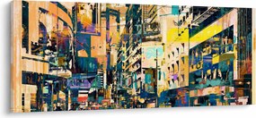 Kép - Festett absztrakció (120x50 cm)