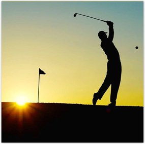 Poszterek 100x100 Golfista Vámlövés