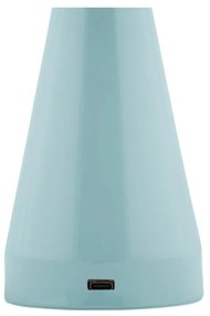 Világoskék LED dimmelhető asztali lámpa fém búrával (magasság 20,5 cm) Rachel – Leitmotiv