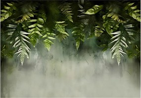 Fotótapéta Zöld Levelek Természet Beton Hálószobába Nappaliba Tapéta 400x280