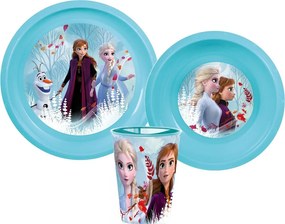 Disney Jégvarázs Blue Forest étkészlet, műanyag szett