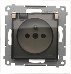 Simon 54 Egyfiókos Aljzat Fedéllel IP44 Földelt Arany DGZ1BZ