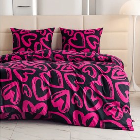 Mikroszálas ágyneműhuzat AMORYS rózsaszín Ágyneműhuzat mérete: 2 db 70 x 80 cm | 160 x 200 cm