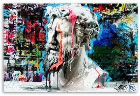 Gario Vászonkép Poszeidón Graffiti szobra Méret: 100 x 70 cm