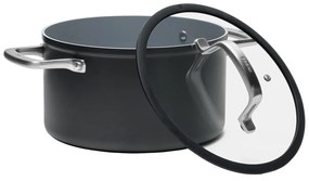 Indukciós tűzhelyhez alkalmas edény fedővel-kerámia felülettel 5,5 l Meda 3.0 – FABINI