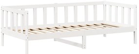 fehér tömör fenyőfa kanapéágy tetővel 80 x 200 cm