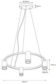 Polux ROMA 327567 Lepel lámpa 4x10W/GU10 IP20