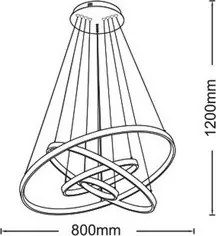 ELDLUX LP-51-B3C Modern Led Függesztett Lámpa IP20
