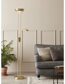 Markslöjd - Dimmelhető állólámpa DETROIT 1xR7s/300W + 1xGU10/35W/230V sárgaréz