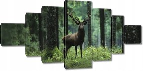 Vászonkép 200x100 Szarvas az erdő közepén