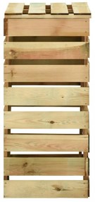 2 db lécezett impregnált fenyőfa kerti komposztáló 80x50x100 cm
