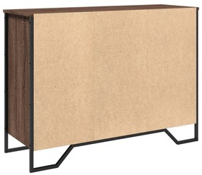 barna tölgyszínű szerelt fa tálalószekrény 101 x 35,5 x 74,5 cm
