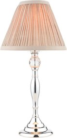 LAURA ASHLEY 3724959-Q ELLIS Kristály Asztali lámpa Csiszolt króm, Szürke E14 IP20