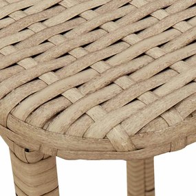 bézs polyrattan összecsukható kerti asztal 90x51x75 cm