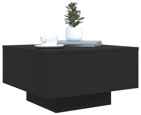 fekete dohányzóasztal LED-lámpákkal 55 x 55 x 31 cm
