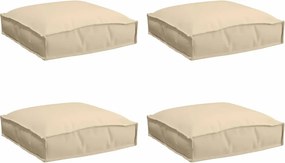 vidaXL Párna 4 pcs Bézs 40 x 40 x 8 cm Oxford Szövet