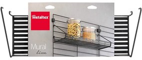 Fekete fém bútorelem - polc 43x15 cm Mural – Metaltex