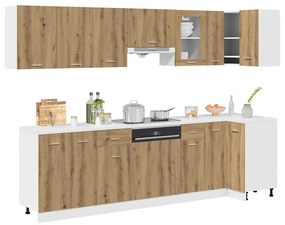 Lyon 11 darabos konyhaszekrény készlet Kézműves tölgy műszaki fa