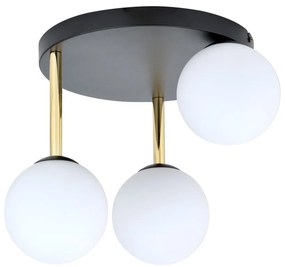 EMIBIG 1260-3 DOLCE Glamour Mennyezeti Lámpa Fehér, Fekete, Arany E14 IP20