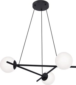 KAJA K-4966 ARTON Fekete Színű Függeszték 3xE27 15W IP20