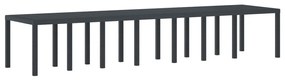 Kert étkező szett 17 pcs Antracit Polt rattan