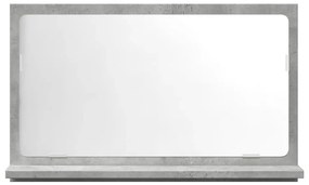 betonszürke szerelt fa tükrös fürdőszobaszekrény 60x11x37 cm