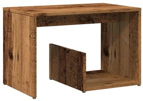 Oldalasztal Régi fa 59x36x38 cm Gépelt fa