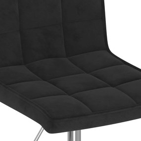vidaXL 6 db fekete bársony forgó étkezőszék