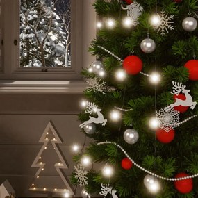5 db 5x200 LED-es hideg fehér bel-/kültéri napelemes fényfüzér