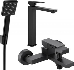 Mexen Uno R45 fürdőkád készlet, fekete - 71413R45-70