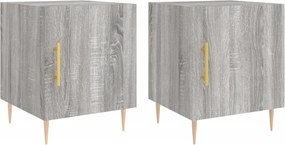 vidaXL 2 db szürke sonoma színű szerelt fa éjjeliszekrény 40x40x50 cm