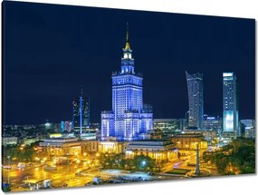 Festmények 120x80 Varsó éjszaka Palota