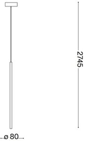 Ideal Lux - LED Csillár zsinóron FILO LED/3,5W/230V 2700K CRI 90 fehér