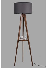 Fekete-barna állólámpa textil búrával (magasság 176 cm) Sehbalı Tripod – Opviq lights