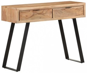 természetes szélű tömör akácfa tálalóasztal 100 x 35 x 76 cm