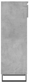 betonszürke szerelt fa cipőszekrény 40 x 36 x 105 cm