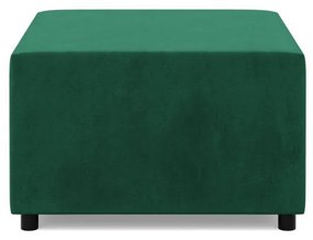 Zeus puff, bársony, 70x70, zöld