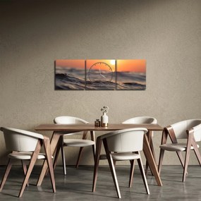 Tenger hullámai képe (órával) (90x30 cm)
