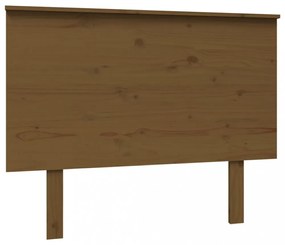 mézbarna tömör fenyőfa ágyfejtámla 104x6x82,5 cm